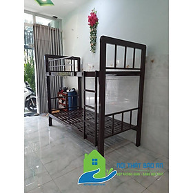Mua Giường sắt hộp 2 tầng sắt dày cao cấp  sơn tĩnh điện bền đẹp không rỉ sét  Ngang : 1mx1m( Tầng Dưới – Tầng Trên)