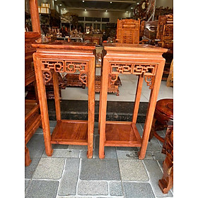Mua Đôn vuông gỗ hương cao cỡ đại 70-80 cm mặt 30-đôn gỗ trang trí kê chậu cây