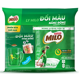 Thức uống lúa mạch Nestlé MILO Sữa 3 trong 1 - Tặng 1 ly nóng lạnh (Mẫu ngẫu nhiên)