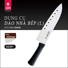 [HÀNG CHÍNH HÃNG] Dao nhà bếp dài 33cm, lưỡi dao dài 21cm bằng thép không gỉ an toàn sức khỏe của GGOMi Hàn Quốc GG301