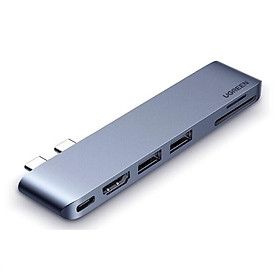 Mua Ugreen UG80856CM380TK 6 trong 2 macbook pro thunderbolt 3 type c hub 8k HDMI - PD - Sd- TF - 2 x Usb A 3.0 màu xám - HÀNG CHÍNH HÃNG