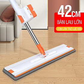 Mua Cây lau nhà tự vắt thông minh không cần thùng  chổi lau nhà 360 độ Kitimop-WHITE