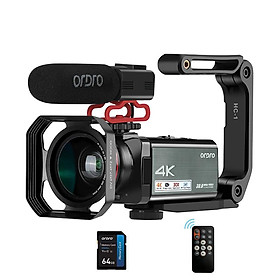 Ordro AX10 4K Máy quay phim Camara Professional 30MP 60FPS 30X Máy ảnh zoom kỹ thuật số Vlog IR Night Vision Wifi YouTube Video Chụp