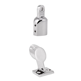 Square  Stainless Steel Marine Handrail Fitting Hardware+  End