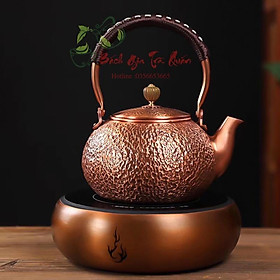 Mua Ấm Đun Nước Nguyên Chất Đồng Đỏ - Gò Thủ Công - Dung Tích 1200ml