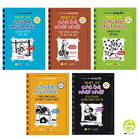Combo 5 tập Nhật Ký Chú Bé Nhút Nhát - Diary Of A Wimpy Kid BẢN SONG NGỮ kèm file nghe Audio