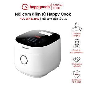Nồi cơm điện tử Happy Cook 1.2L HDC-WNB120W - Hàng Chính Hãng