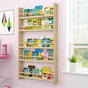 Mua Kệ Sách Treo Tường Cho Bé Không Cần Khoan Giá Sách Montessroi Kệ Mầm Non Gỗ Thông Nhập Khẩu