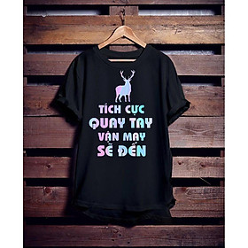 Áo Tay Lỡ Unisex Phản Quang Form Rộng Vải Mịn Đủ size - Tích Cực Quay Tay Vận May Sẽ Đến