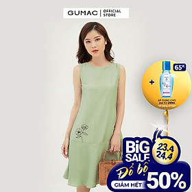 Đầm suông nữ sát nách GUMAC DB324