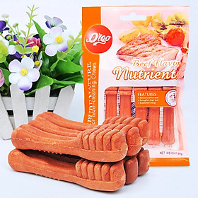 Xương ORGO, Xương Gặm Sạch Răng Thơm Miệng Cho Chó, Gói 90g - VỊ BÒ
