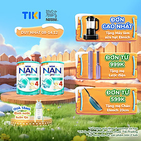 [Tặng Bình nước tuần lộc] Bộ 2 lon Sữa bột Nestlé NAN OPTIPRO PLUS 4 800g/lon với 5HMO Giúp tiêu hóa tốt + Tăng cường đề kháng - Bé 2-6 tuổi