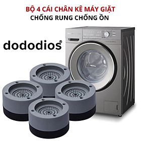 Bộ 4 Miếng Đế Đệm Cao Su Lót Kê Chân Máy Giặt Chống Rung Ồn, Chống Rỉ Sét - Chính Hãng dodosios