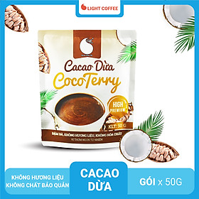 Bột Cacao Sữa Dừa đậm đà , thơm ngon , đậm vị cacao , béo vị dừa , đặc biệt không hương liệu , an toàn cho sức khỏe , gói 50G tiện lợi