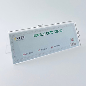 Biển chức danh, Bảng tên để bàn, Kệ mica chức vụ 2 mặt Enter A06 300x100mm đại (20)
