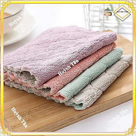 Mua Combo 10 khăn lau 2 mặt siêu thấm  - không phai màu không rụng sợi- nhanh khô- lau bếp  lau kính  lau bát  lau tay - Hàng nhập khẩu