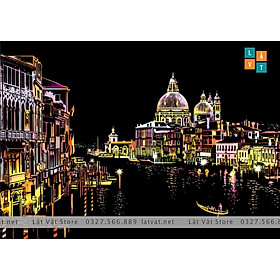 Mua Tranh cạo khổ A3 - Color Night Scene Scratch III  tranh treo tường  trang trí đơn giản  quà tặng  decor nhà