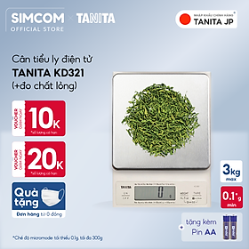 Cân điện tử nhà bếp TANITA KD321(3kg) (Chính hãng Nhật Bản), Cân nhà bếp 1kg, Cân nhà bếp 2kg, Cân nhà bếp 3kg, Cân nhà bếp độ chia 0.1g tối đa 200g, Cân Nhật, Cân trọng lượng, Cân chính hãng, Cân thực phẩm, Cân thức ăn, Cân tiểu ly điện tử, Cân chính xác