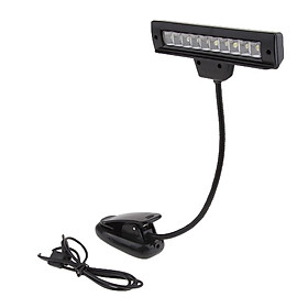 Studying Light Music Stand Light 10 LED Orchestra Lamp Flexible Rechargeable USB Desk Clamp Lamp
