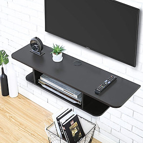 Mua Kệ Trang Trí Tivi 2 Tầng SIB Decor Màu Đen Hiện Đại Nhỏ Gọn Cho Phòng Khách  Phòng Ngủ  Có 02 Nắp Luồn Dây Điện