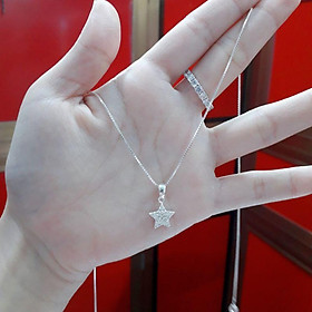 Dây chuyền bạc liền mặt đính đá YN JEWELRY