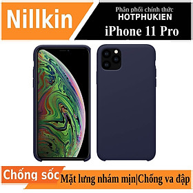 Ốp lưng chống sốc silicon cho iPhone 11 Pro mỏng 1mm hiệu Nillkin Flex Pure Cover Case (chống sốc cực tốt, chất liệu cao cấp, gờ bảo vệ camera) - hàng nhập khẩu - Xanh Dương