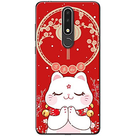 Ốp lưng dành cho Nokia 3.1 Plus mẫu Mèo may mắn chắp tay
