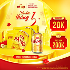 Combo 2 Thùng Bia Hà Nội - Thùng 24 lon 330ml