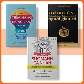 Sách PANDABOOKS combo 3 cuốn lộ trình sức mạnh cá nhân +Khám phá tiềm năng+Thành công khám phá trở thành người giàu có