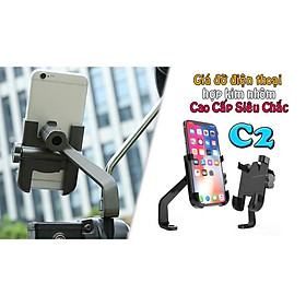 Mua Kẹp đt thoại trên Xe máy C2 nhôm