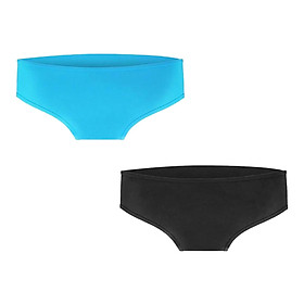 2Pieces Women's Swim Trunk Seamless Support Panty Silicone Bikini Bottoms, Bathing Suit, Swimsuits for Women