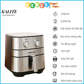 Mua Nồi Chiên Không Dầu KALITE Q5 Vỏ Chống Gỉ Sang Trọng Dung Tích 5.5 Lít Công Suất 1700 W - Hàng Chính Hãng