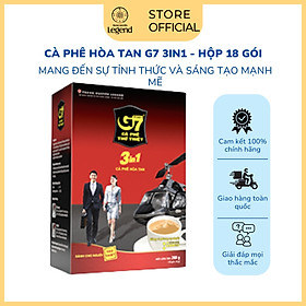 Combo 2 Hộp Cà Phê Sữa Hòa Tan G7 3in1 Hộp 18 Gói Trung Nguyên Legend – Cà Phê Sữa Hòa Tan Tiện Lợi, Đậm Vị Việt