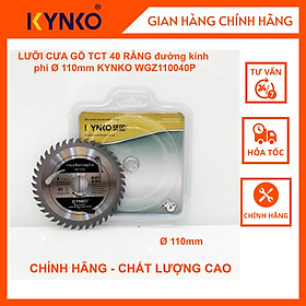 Mua LƯỠI CƯA GỖ TCT 40 RĂNG đường kính phi Ø 110mm KYNKO WGZ110040P