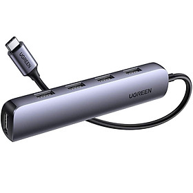 Mua 5 trong 1 HDMi 4K 30hz + 4 * USB 3.0 bộ chuyển từ USB Type C Ugreen 417Ubc20197CM - Hàng chính hãng