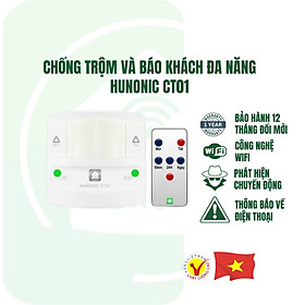 Mua Thiết Bị Chống Trộm Và Báo Khách Đa Năng Hunonic CT01 Bảo hành 12 tháng  Thiết bị thông minh báo về điện thoại