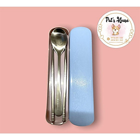 Bộ 2 Món Thìa Đũa Inox 304 Không Gỉ Dùng Cá Nhân Cơm Trưa Văn Phòng Dã Ngoại Sang Trọng