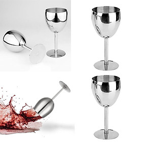 2 Pcs Red Wine Champagne Glass Beer Cup Goblet Camping Wedding Spa Drinkware