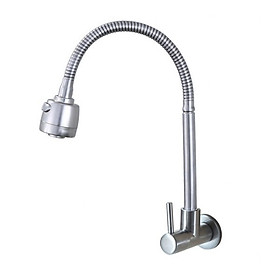 Mua Vòi bếp chỉ lạnh gắn tường cổ mềm uốn được SUS304