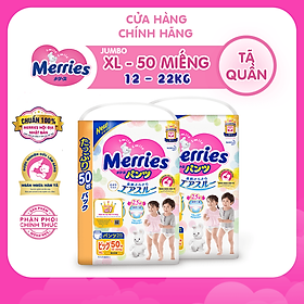 Combo 2 Tã/bỉm quần Merries Jumbo Đủ Size L56/XL50/XXL32 - XL