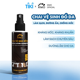 Chai vệ sinh giày đồ da, túi ví, áo, ghế da giúp làm sạch, dưỡng ẩm chống mốc XIMO XI03