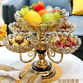 Mua Khay Trang Trí Phong Cách Châu Âu Trang Trí - Hộp đựng bánh kẹo pha lê trong suốt  xoay 360 độ Vytaco