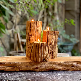 Mua Chân đế nến gỗ lũa trang trí giáng sinh - noel 2021