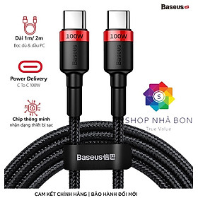 [Dài 2M] Cáp Sạc Baseus 100W Type-C to Type-C - Hàng Chính Hãng