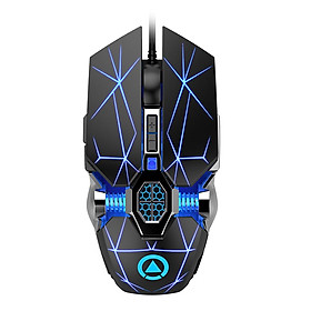Hình ảnh Gaming Mouse Wired, Ergonomic Computer Mice with 7 Buttons and Breathing LED Light, 4 Adjustable DPI Up to 3200 for PC Mac Laptop and Gamer
