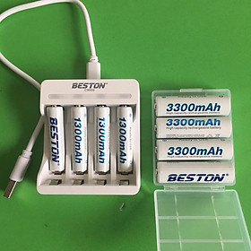 Mua Bộ Sạc Pin AA  AAA Beston Tự ngắt khi đầy Sạc Tốc Độ Cao Có Led báo trạng thái sạc BST-C9009  Pin sạc chính hãng