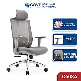 Mua Ghế công thái học Ergonomic GOVI Como C608A - Tay ghế 3D  lưng ghế bằng vải lớp 2 lớp  có thể chỉnh ngả 90-135 độ