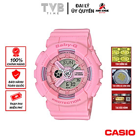 Đồng hồ nữ dây nhựa Casio Baby-G chính hãng Anh Khuê BA-110-4A1DR 43mm