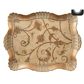 Mua SEZZATINI Khay gỗ mạ vàng viền sóng Artemisia 34x48cm 2770