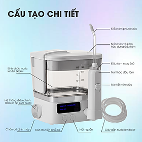 Máy tăm nước gia đình cao cấp WaterPush 1912 - Bình siêu lớn 600ml